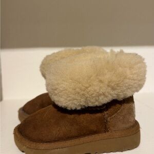 UGG  Brown and Cream Shearling Boots